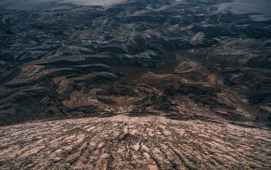 Mount Bromo volcano crater rim view. Semeru Tengger mountains desert landscape photo