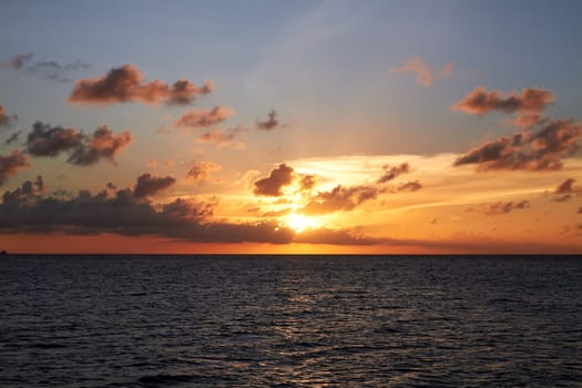 colorful sunset over ocean