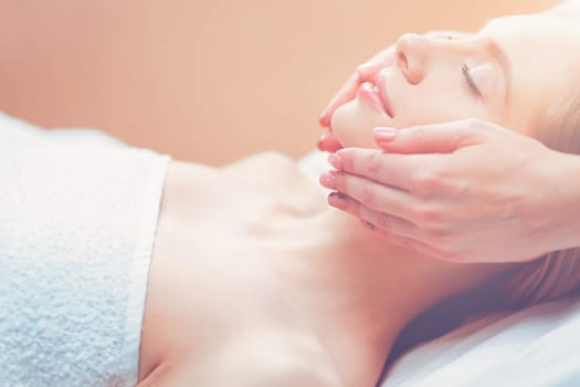 picture of beautiful woman beautiful woman in spa salon.