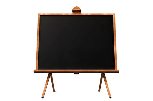 Slate board with wood frame on transparent background.