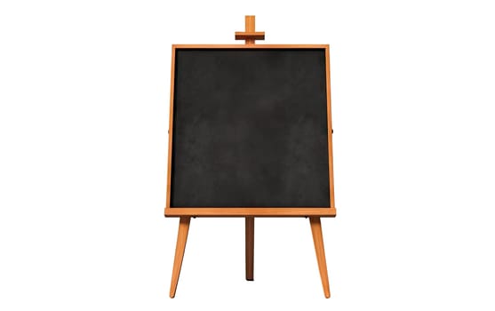 Slate board with wood frame on transparent background.