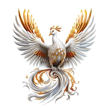 Phoenix bird illustration on transparent background