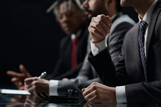 Group business people in a meeting at office