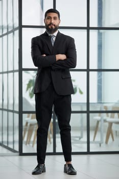full length portrait of a young businessman