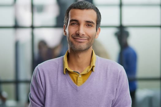 portrait of a young casual man in casual clothes