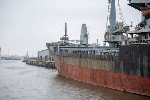 Fishing boats in the South dock of the port of the Autonomous City of Buenos Aires, Argentina in 2023.