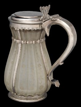 antique, vintage beer mug, tankard. isolated background. High quality photo