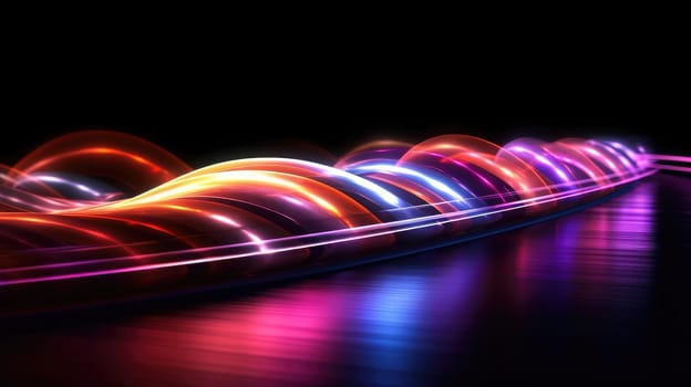 Beautiful background of glowing bright lines