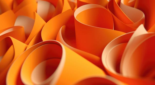 The background is made of orange rolled paper. Trend background