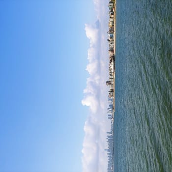 calm,city,cloud,daytime,evening,horizon,morning,sea,sky,skyline,water