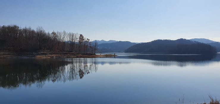 sky,reflection,nature,blue,landscape,lake,loch,morning,river,water