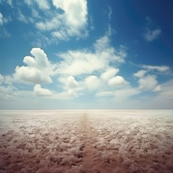 Desert and sky with clouds. Beautiful background for your design