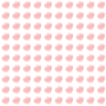 Pink circle polka dot on white background by color painting