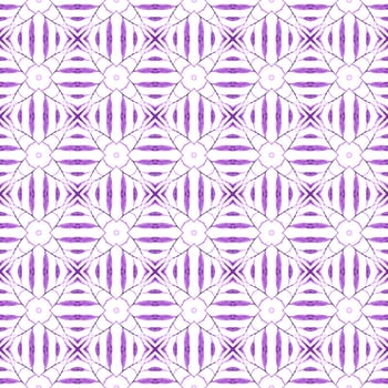Hand drawn tropical seamless border. Purple amusing boho chic summer design. Textile ready appealing print, swimwear fabric, wallpaper, wrapping. Tropical seamless pattern.