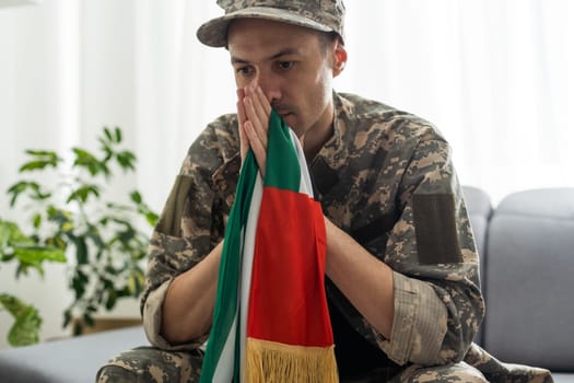 United Arab Emirates Soldier. Soldier with flag United Arab Emirates, United Arab Emirates flag on a military uniform. Camouflage clothing