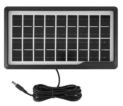 solar portable panel on a white background in insulation