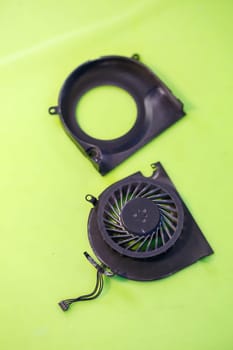 Detail for laptop cooling. Cooling cooler from the computer. Laptop repair part