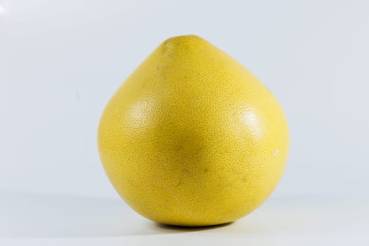 Pomelo fruit isolated on white background, tropical exotic citrus fruit