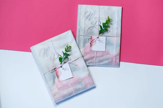 Notebook for notes for future newlyweds. Wedding notebook for the bride
