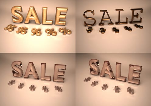 Set of pictures dimensional inscription of SALE and percents near it.