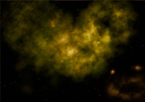 Far being shone nebula and star field against space. Elements of this image furnished by NASA .
