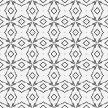 Organic tile. Black and white shapely boho chic summer design. Trendy organic green border. Textile ready surprising print, swimwear fabric, wallpaper, wrapping.