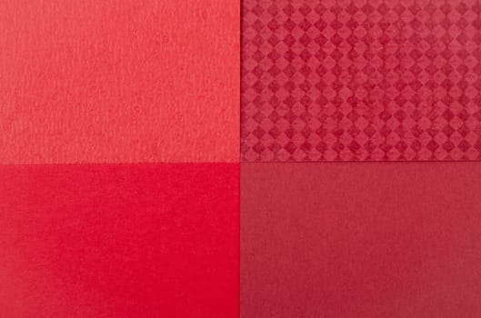 Abstract mixed red paper texture is colorful background.