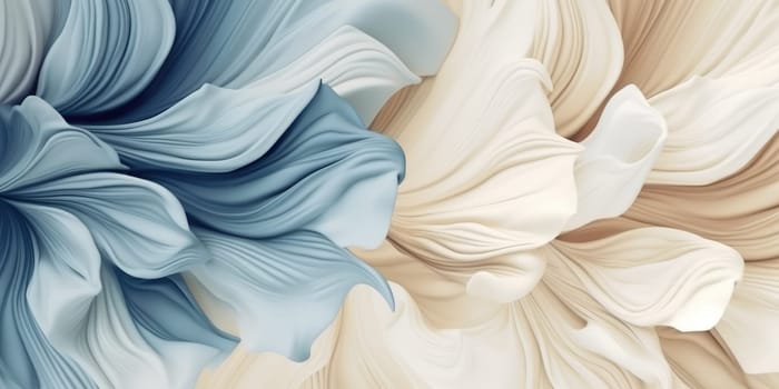 Beautiful abstract beige blue off-white floral design background. beautiful Generative AI AIG32