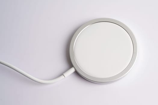 Wireless charger, magnetic charging modern equipment of mobile phone.