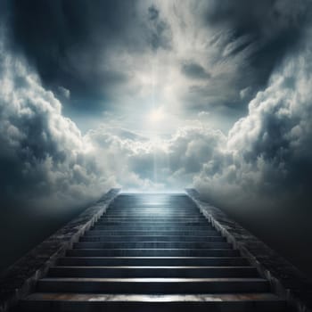 A staircase leading to heaven. The Concept of Faith