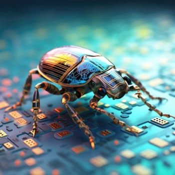 Electronic beetle on a chip. The concept of errors in software or errors in hardware