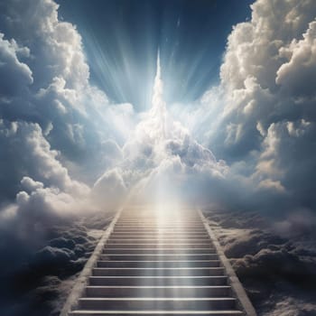 A staircase leading to heaven. The Concept of Faith