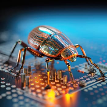 Electronic beetle on a chip. The concept of errors in software or errors in hardware