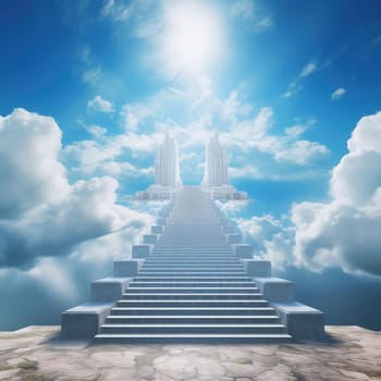 A staircase leading to heaven. The Concept of Faith