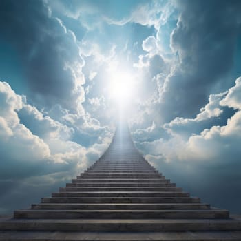 A staircase leading to heaven. The Concept of Faith