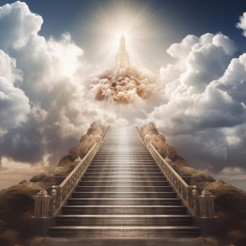 A staircase leading to heaven. The Concept of Faith