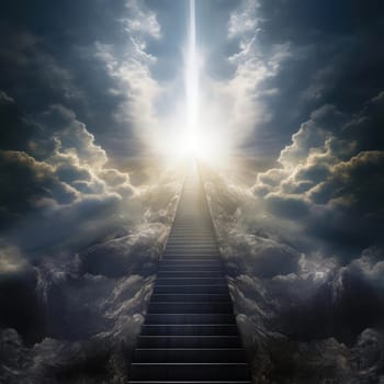 A staircase leading to heaven. The Concept of Faith