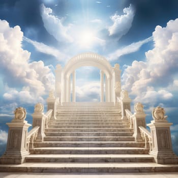 A staircase leading to heaven. The Concept of Faith
