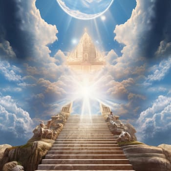 A staircase leading to heaven. The Concept of Faith