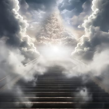 A staircase leading to heaven. The Concept of Faith