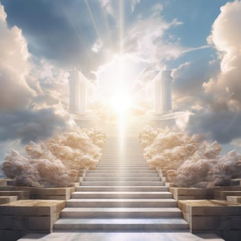 A staircase leading to heaven. The Concept of Faith