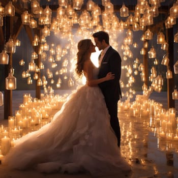 The bride and groom at the perfect wedding. Wedding concept