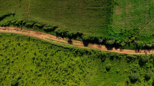 Beautiful landscape on dirt road to the top of Doi Mae Tho, Chiang Mai, Thailand. Famous tourist attractions in Thailand.