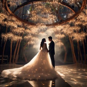 The bride and groom at the perfect wedding. Wedding concept