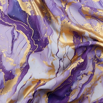 Fabric with a marble pattern and interspersed with gold elements. Luxury background