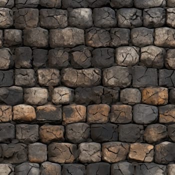 Abstract seamless texture made of stones. Background for design