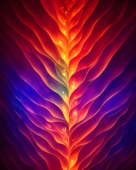 Abstract vertical colorful background based on natural structures like a tree with branches or a wood structure. Generative AI.