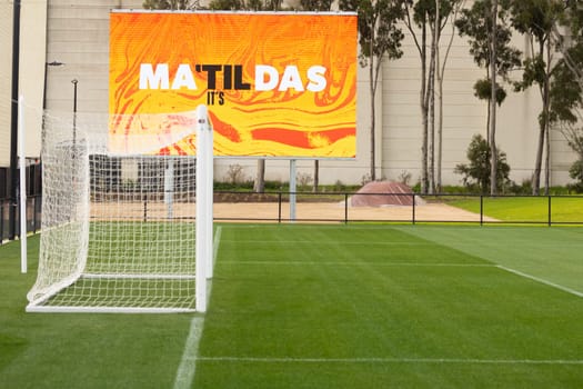 MELBOURNE, AUSTRALIA - JULY 03: Official opening of the Australian Matildas training facility and FIFA 2023 Women's World Cup squad announcement at La Trobe University on July 03, 2023 in Melbourne, Australia.