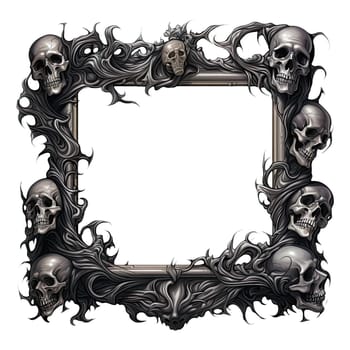 SKULL frame. skeleton head frame background