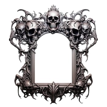 SKULL frame. skeleton head frame background